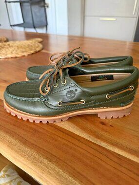 Timberland 3-Eye Lug Handsewn Boat Shoes / W 7.5
